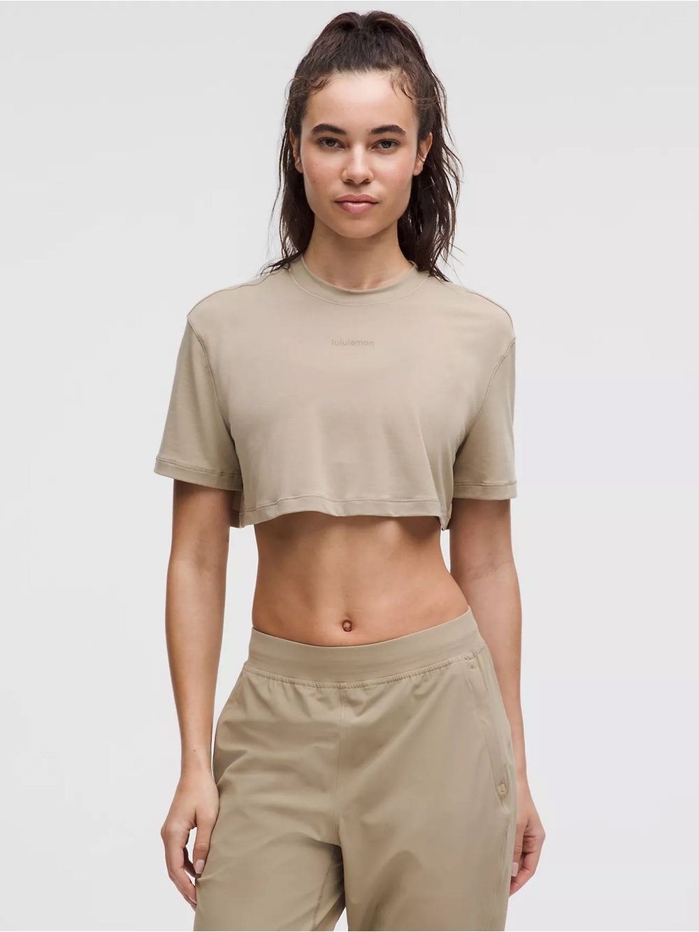 Lululemon Jersey Training Super Cropped Short Sleeve Shirt